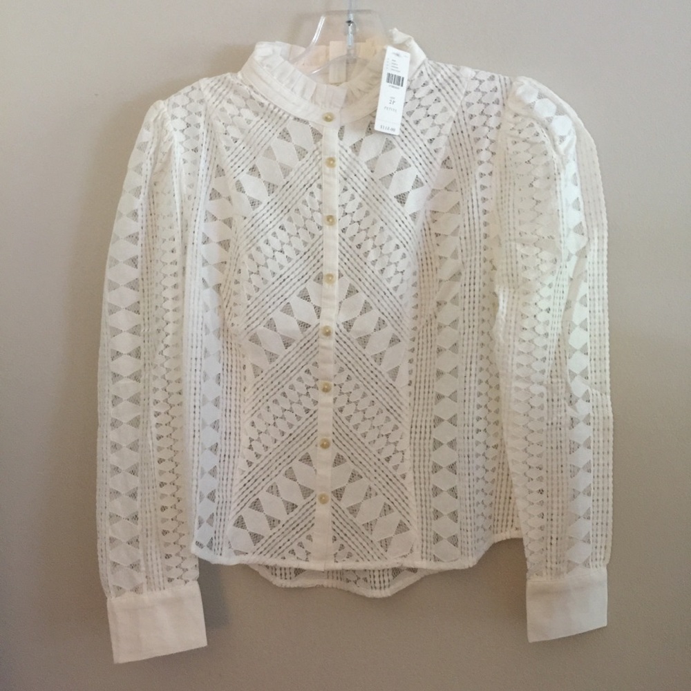 new Anthropologie Laced Buttondown - Picture 6 of 8